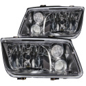 Volkswagen Jetta 1999-2005 MK4 Crystal Headlights Black w/o Bulbs ANZO