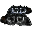 BMW 3 Serie E46 2000-2003 2DR-NON Xenon Models Projector Headlights w/ Halo Black ANZO