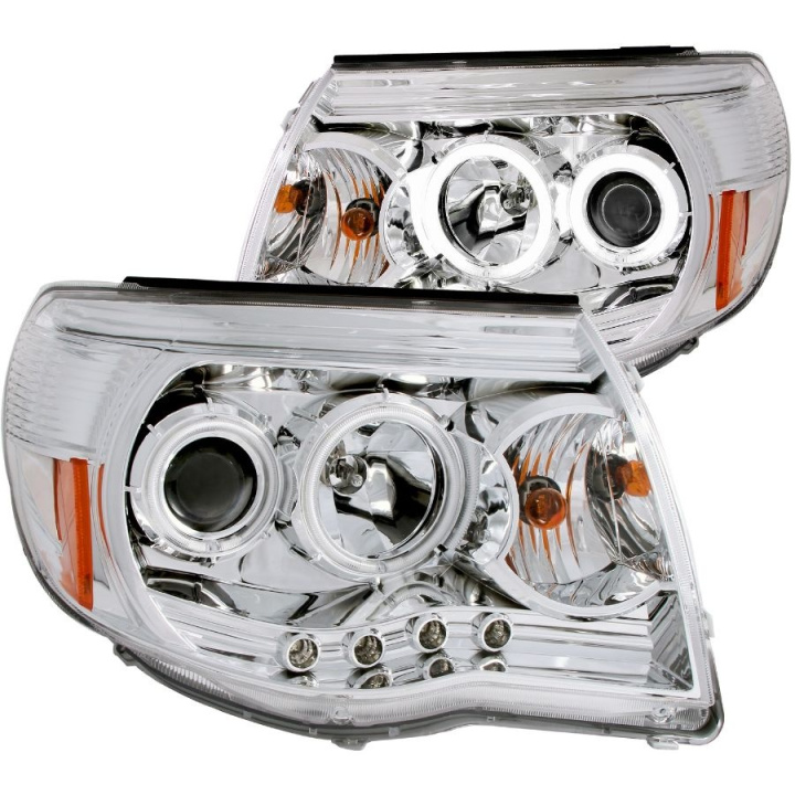 Toyota Tacoma 2005-2011 Projector Headlights w/ Halos Chrome ANZO in the group Select car model / Toyota / Tacoma / Styling at DDESIGN Scandinavia AB (anz121281-3144)
