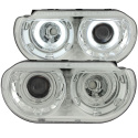 Dodge Challenger 2008-2014 Projector Headlights w/ Halo Chrome (SMD LED) ANZO