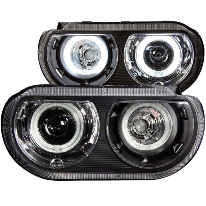 Dodge Challenger 2008-2014 Projector Headlights w/ Halo Black (SMD LED) ANZO in the group Select car model at DDESIGN Scandinavia AB (anz121308-2919)