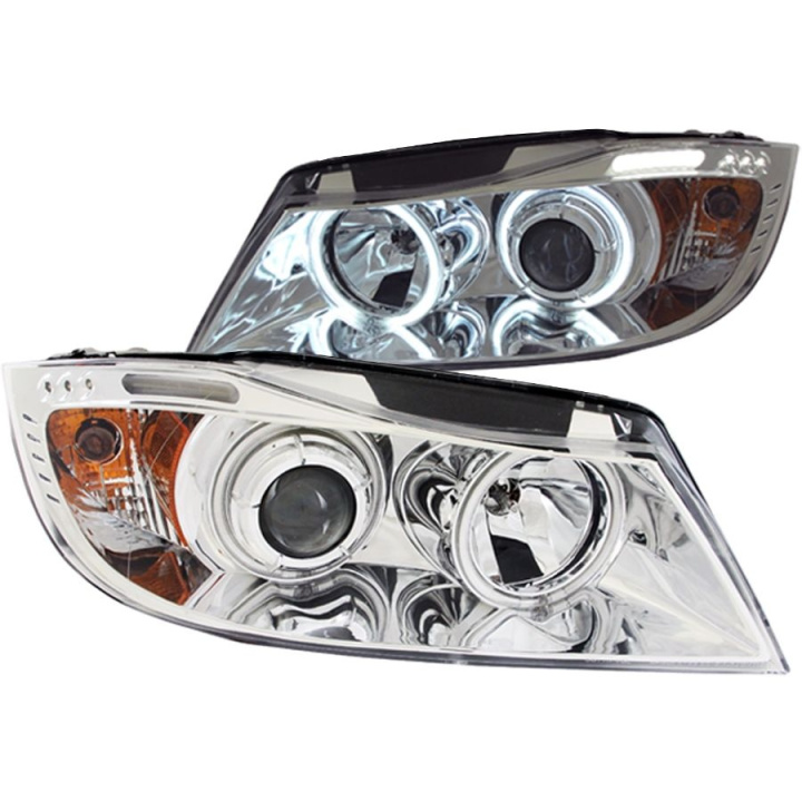 BMW 3 Serie E90-E91 2006-2008 4DR WAGON Projector Headlights w/ Halo w/ LED Bar Chrome (SMD LED) ANZO in the group Select car model / BMW / 3-series (E90-E91) 2005-2012 / Styling / Lights at DDESIGN Scandinavia AB (anz121336-3140)
