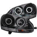 Volkswagen Jetta 2006-2009 MK5 Projector Headlights w/ Halo Black (SMD LED) ANZO