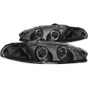 Mitsubishi Eclipse 1997-1999 Projector Headlights w/ Halo Black G2 ANZO