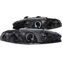 Mitsubishi Eclipse 1997-1999 Projector Headlights w/ Halo Black G2 ANZO