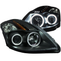 Nissan Altima 2008-2009 2DR Projector Headlights w/ Halo Black (SMD LED) ANZO
