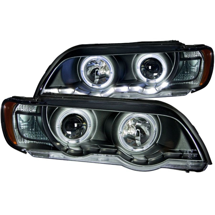 BMW X5 2000-2003 E53 Projector Headlights w/ Halo Black ANZO in the group Select car model / BMW / X5 (E53) 99-06 / Styling at DDESIGN Scandinavia AB (anz121398-2858)