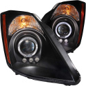 Nissan 350Z 2003-2007 Projector Headlights w/ Halo Black ANZO
