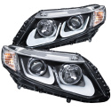 Honda Civic 2012-2015 4DR / 2DR 12-14 Projector Headlights w/ U-Bar Black ANZO