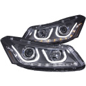 Honda Accord 2008-2012 4DR Projector Headlights w/ U-Bar Black ANZO