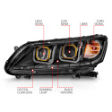 Honda Accord 4Dr 2013-2015 Projector Headlights  ANZO