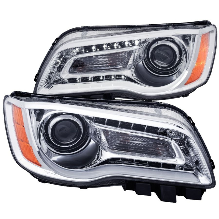 CHRYSLER 300 2011-2014 Projector Headlights w/ Plank Style Design Chrome ANZO in the group Select car model / Chrysler / Older models at DDESIGN Scandinavia AB (anz121494-3178)