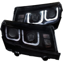 Chevrolet Camaro 2014-2015 Projector Headlights w/ U-Bar Black ANZO
