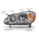 Toyota Corolla 2005-2008 Crystal Headlights ANZO
