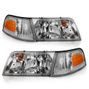 Ford Crown Victoria 1998-2011 Crystal Headlights ANZO