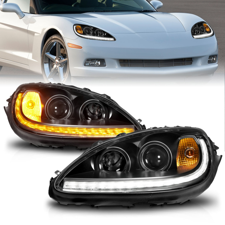 Chevrolet Corvette 2005-2013 Projector Headlights ANZO in the group Select car model at DDESIGN Scandinavia AB (anz121571)