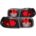 Honda Civic 1992-1995 2/4DR Taillights Black ANZO