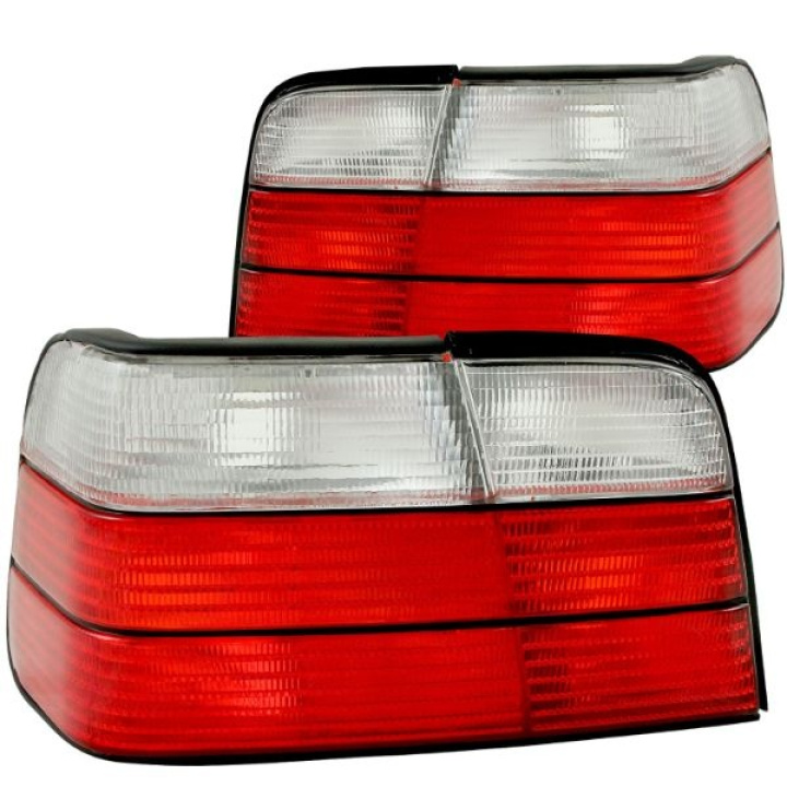 BMW 3 Serie E36 1992-1998 4DR Taillights Red/Clear ANZO in the group Select car model / BMW / 3-series (E36) 1990-2000 / Styling / Lights at DDESIGN Scandinavia AB (anz221216-3726)