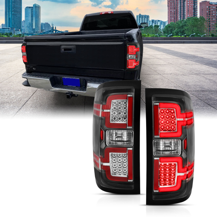 Chevrolet Silverado 1500 / 2500HD / 3500HD / GMC Sierra 3500HD 2014-2019 LED Tail Lights ANZO in the group Select car model at DDESIGN Scandinavia AB (anz311289)