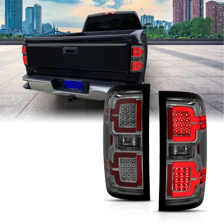 Chevrolet Silverado 1500 / 2500HD / 3500HD / GMC Sierra 3500HD 2014-2019 LED Tail Lights ANZO in the group Select car model / Chevrolet / Silverado 14+ / Styling at DDESIGN Scandinavia AB (anz311290)