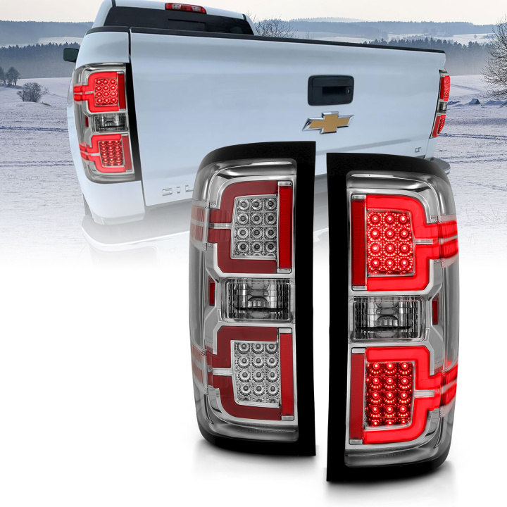 Chevrolet Silverado 1500 / 2500HD / 3500HD / GMC Sierra 3500HD 2014-2018 LED Tail Lights ANZO in the group Select car model / Chevrolet / Silverado 14+ / Styling at DDESIGN Scandinavia AB (anz311291)