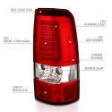 Chevrolet Silverado & GMC Sierra 1500 2500 3500 HD 1999–2007 (Classic) LED Tail Lights ANZO