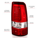 Chevrolet Silverado 1500 / 1500HD / 2500HD / 3500HD / Chevy Silverado 3500HD 2003-2007 LED Tail Lights ANZO