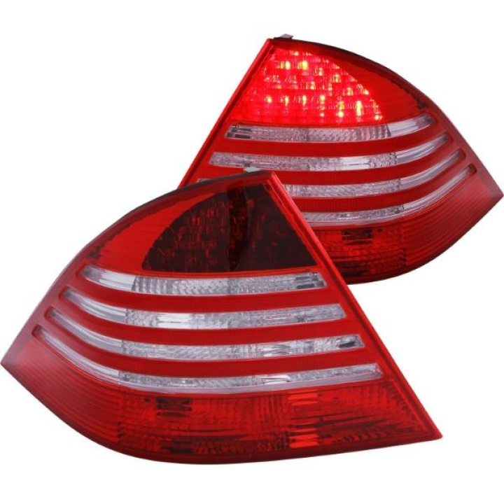 Mercedes Benz S Class W220 2000-2005 LED Taillights Red/Clear ANZO in the group Select car model / Mercedes Benz / S-Class 98-07 (W220) / Styling at DDESIGN Scandinavia AB (anz321055-2491)