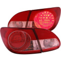 Toyota Corolla 2003-2008 LED Taillights Red Clear 4pc ANZO