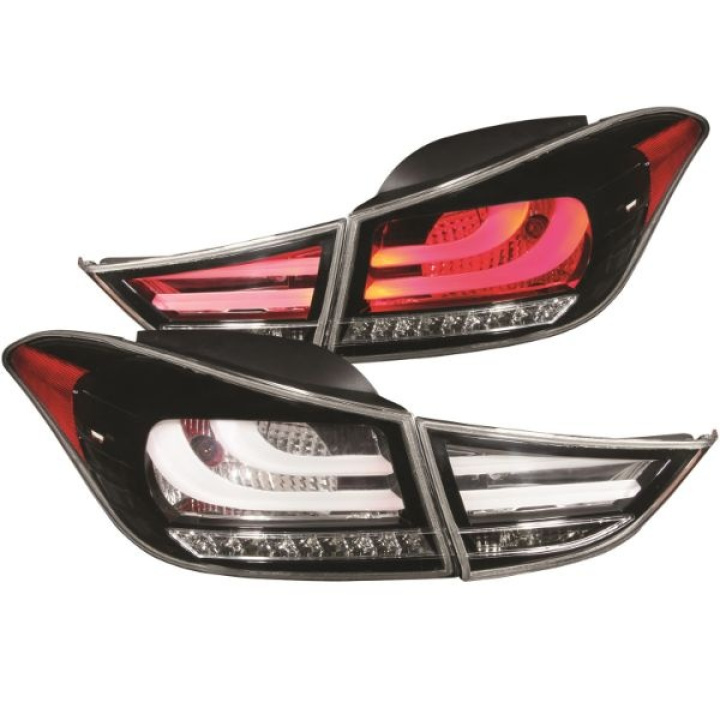 Hyundai Elantra 2011-2013 LED Taillights Black 4pc ANZO in the group Select car model / Hyundai / Elantra / Styling at DDESIGN Scandinavia AB (anz321298-2235)