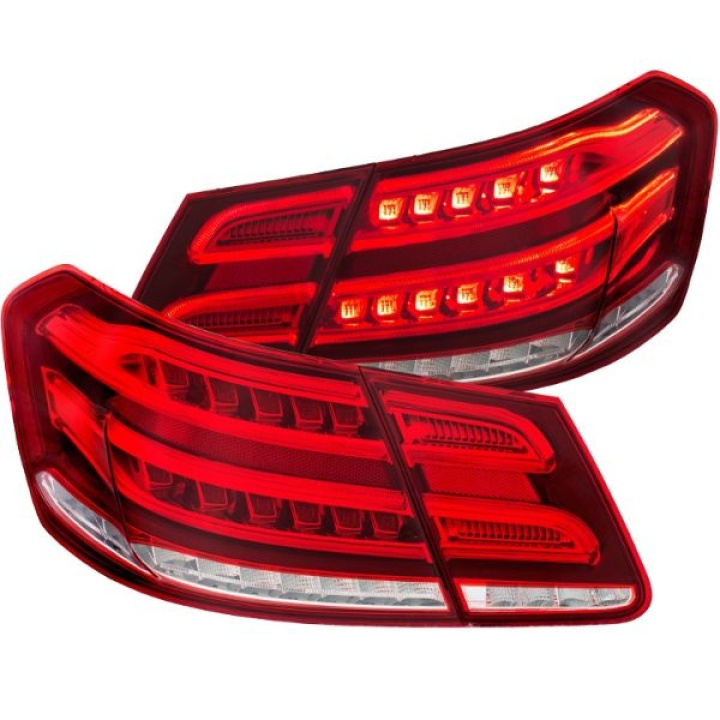 Mercedes Benz E Class W212 2010-2013 4DR LED Taillights Red/Clear ANZO in the group Select car model / Mercedes Benz / E-Class 09-16 (W212) / Styling / Lights at DDESIGN Scandinavia AB (anz321331-2512)