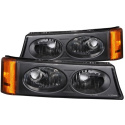 Chevrolet Silverado 2500 2003-2006 Euro Parking Lights Black ANZO