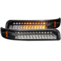 Chevrolet Silverado 2500 1999-2002 (EJ GMC / NOT GMC) LED Parking Lights Black w/ Amber Reflector ANZO