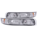 Chevrolet Suburban 2000-2006 (EJ GMC / NOT GMC) Euro Parking Lights Chrome w/ Amber Reflector ANZO