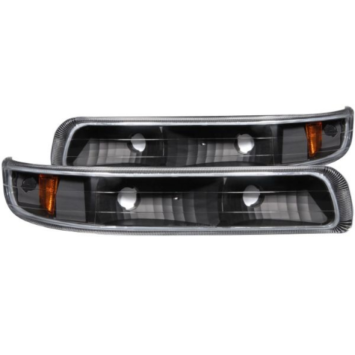 Chevrolet Silverado 1500 1999-2002 (EJ GMC / NOT GMC) Euro Parking Lights Black w/ Amber Reflector ANZO in the group Select car model / Chevrolet / Silverado 99-07 / Styling at DDESIGN Scandinavia AB (anz511065-1547)