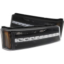 Chevrolet Silverado 1500 2003-2006 LED Parking Lights Black w/ Amber Reflector ANZO