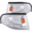 FORD Mustang 1994-1998 Euro Corner Lights Chrome w/ Amber Reflector ANZO
