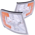 Honda Accord 1994-1997 Euro Corner Lights Chrome w/ Amber Reflector ANZO