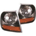 FORD F-150 1997-2003 HARLEY - DAVIDSON® Style Corner Lights Black w/ Amber Reflector ANZO