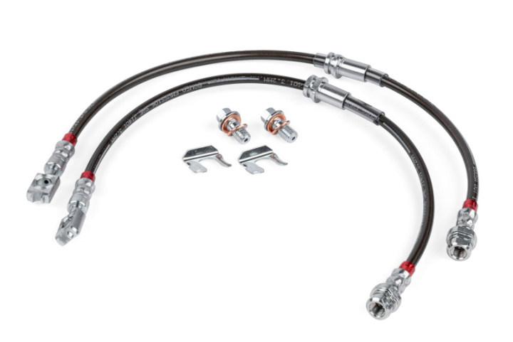 APR 05-22 Audi A3/05-22 Volkswagen GTI/Jetta/Passat Braided Stainless Steel Brake Line Set - Front in the group Select car model at DDESIGN Scandinavia AB (aprBRK00047)