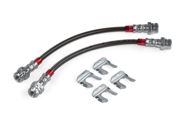 APR 06-13 Audi A3/A3 Quattro/06-14 Volkswagen GTI Braided Stainless Steel Brake Line Set - Rear in the group Select car model at DDESIGN Scandinavia AB (aprBRK00048)