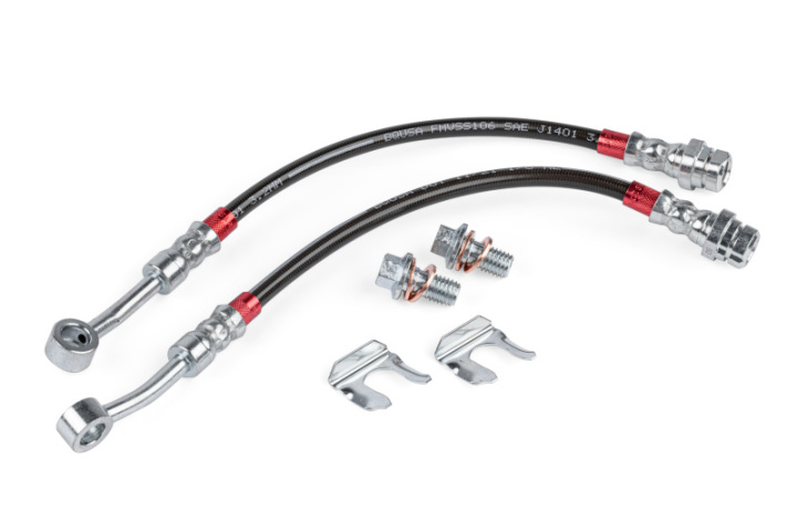 APR 17-20 Audi RS3/15-24 Volkswagen Golf R Braided Stainless Steel Brake Line Set - Rear in the group Select car model at DDESIGN Scandinavia AB (aprBRK00051)
