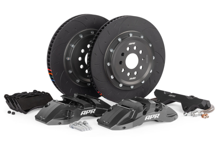 APR 22-24 Audi S3/22-24 VW GTI/Golf R 370x34mm 6-Piston Big Brake Kit (MQBEVO 355mm) - Front - Grey in the group Select car model at DDESIGN Scandinavia AB (aprBRK00071)
