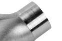 APR Cast T304 Stainless Steel Double Y-Splitter - 76mm to Quad 63.5mm (3in to Quad 2.5in)