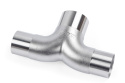 APR Cast T304 Stainless Steel T-Splitter - 76mm to Dual 63.5mm (3in to Dual 2.5in)