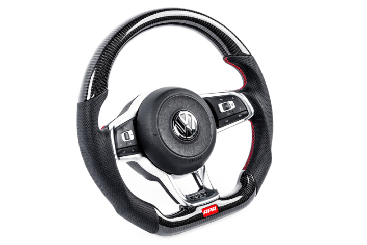 APR 15-26 Volkswagen Golf R/GTI/Jetta (MK7) Carbon Fiber/Red Stitch Steering Wheel (For Paddles) in the group Select car model at DDESIGN Scandinavia AB (aprMS100201)