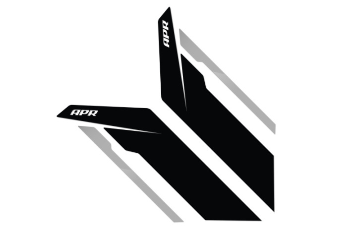 APR Sideburn Stickers - Black APR/Silver Stripe (Pair) in the group Select car model at DDESIGN Scandinavia AB (aprPM100334)