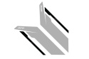 APR Sideburn Stickers - Silver APR/Black Stripe (Pair)