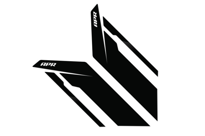 APR Sideburn Stickers - Black APR/Black Stripe (Pair) in the group Select car model at DDESIGN Scandinavia AB (aprPM100344)