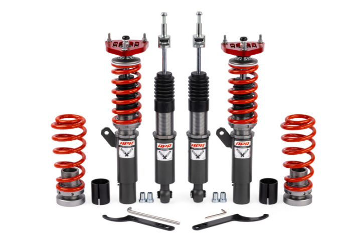 APR 15-24 Audi A3/S3/VW Golf R/GTI/19-24 Audi Q3/VW Jetta (MQB/MQE EVO) Roll-Control Coilover System in the group Select car model at DDESIGN Scandinavia AB (aprSUS00026)